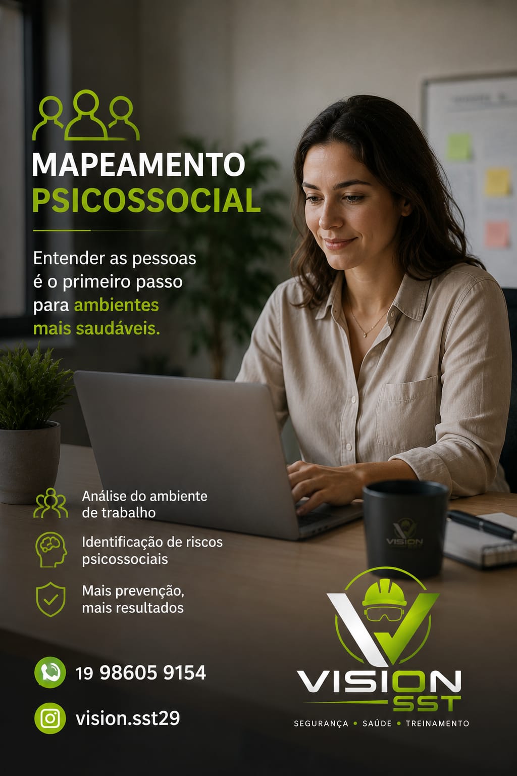 Mapeamento psicossocial para ambientes mais saudáveis